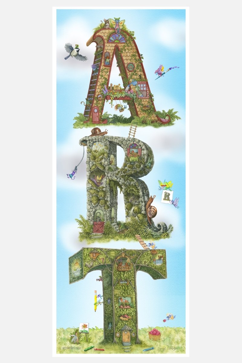 Whimsical Print of the word ART - Art'n Letters, Inc.