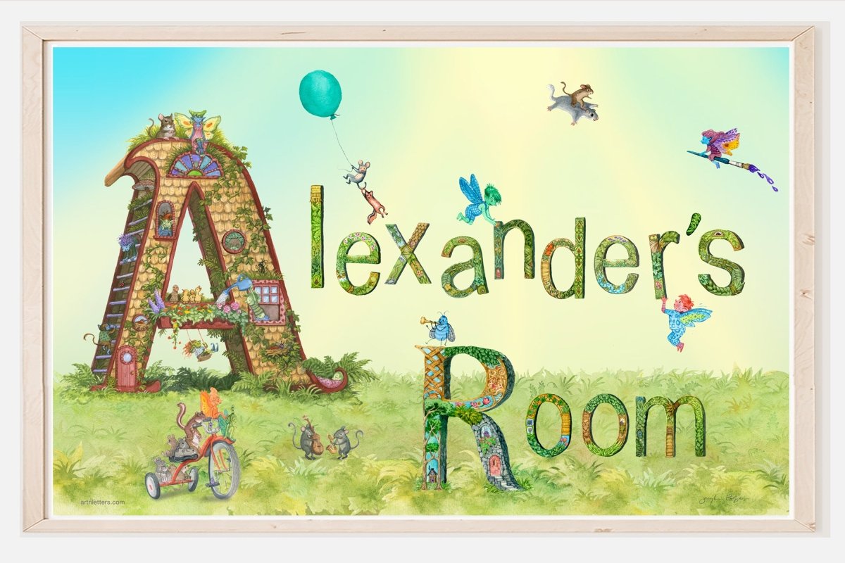 Child Name Print - with Room - Art'n Letters, Inc.