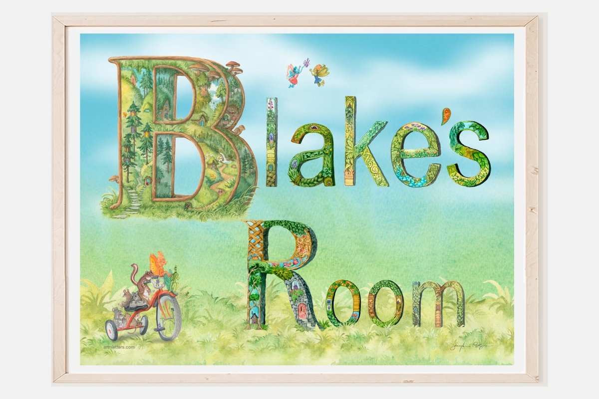Child Name Print - with Room - Art'n Letters, Inc.
