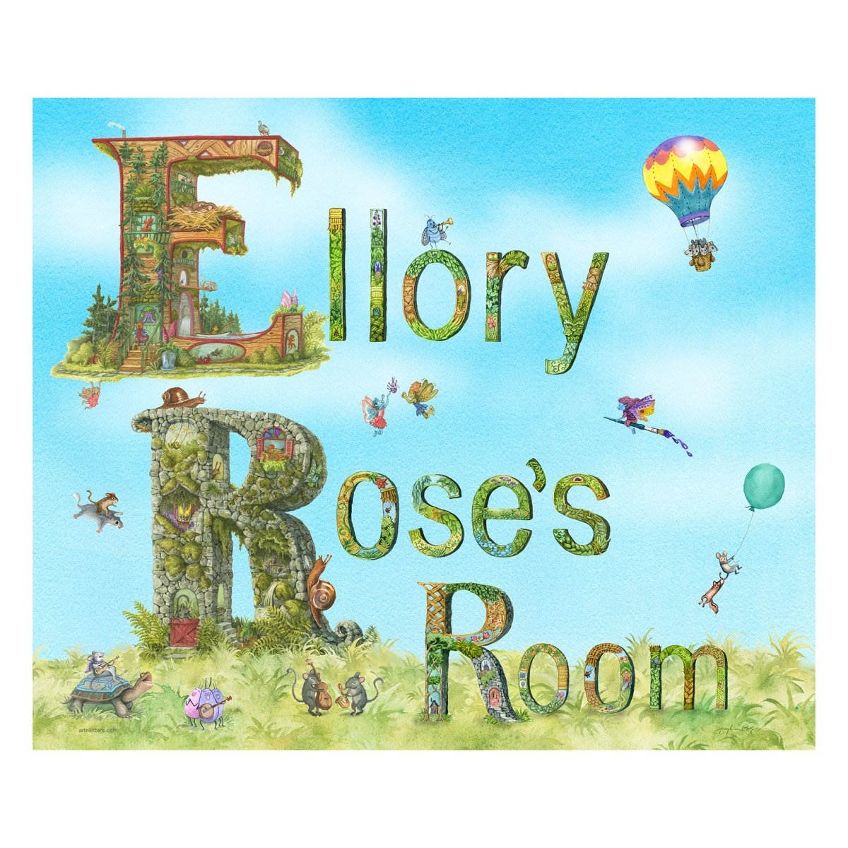 Child Name Print - with Room - Art'n Letters, Inc.