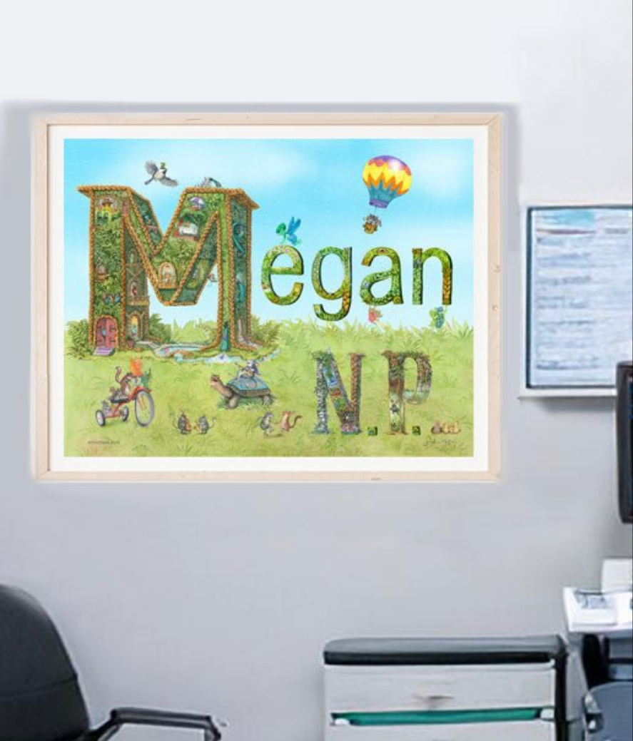 Personalized Adult Name Print with Title - Art'n Letters, Inc.