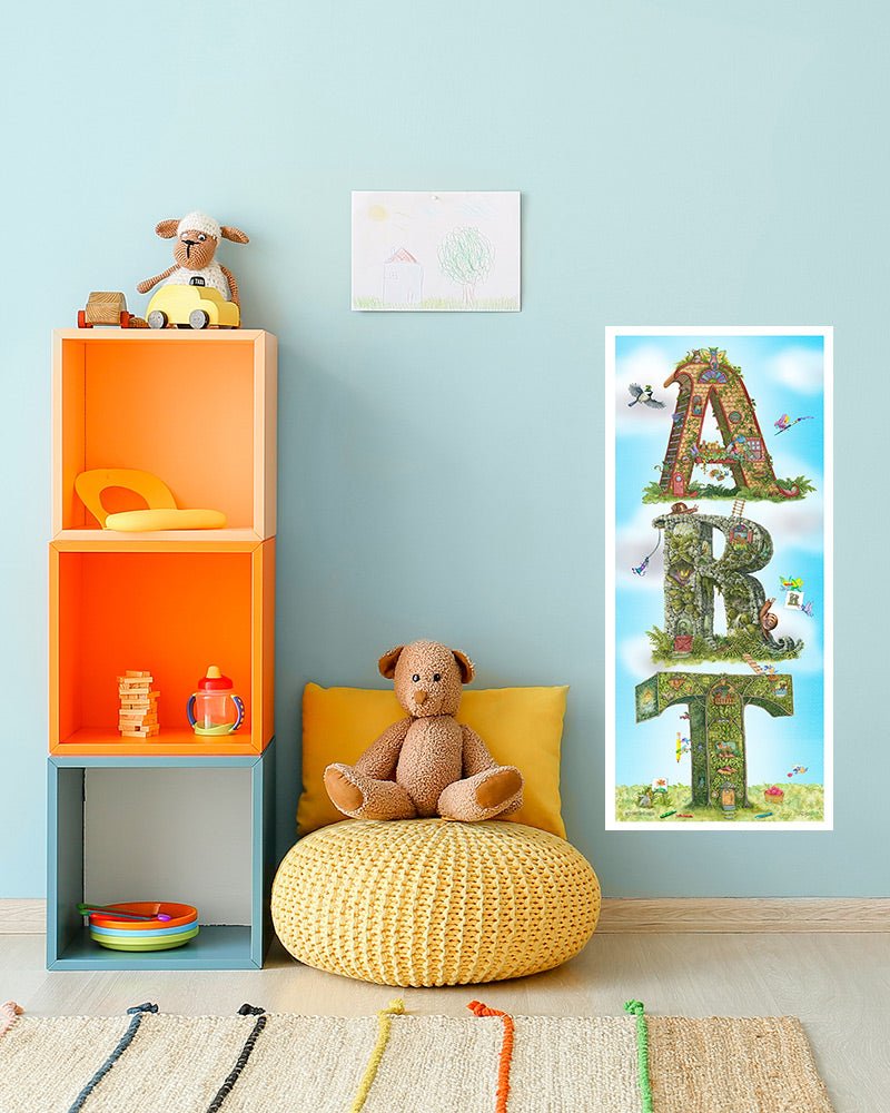 Whimsical Print of the word ART - Art'n Letters, Inc.