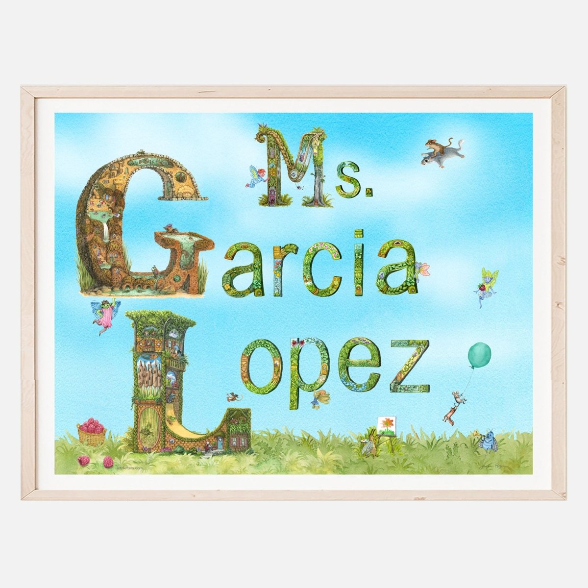 Adult Name Print with Title - Art'n Letters, Inc.