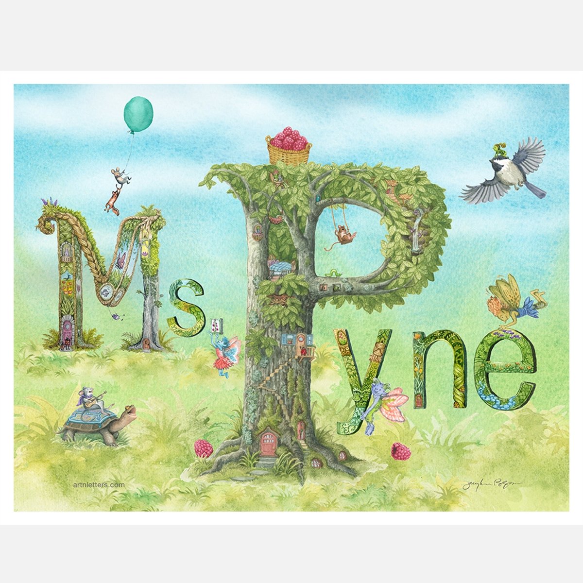 Adult Name Print with Title - Art'n Letters, Inc.