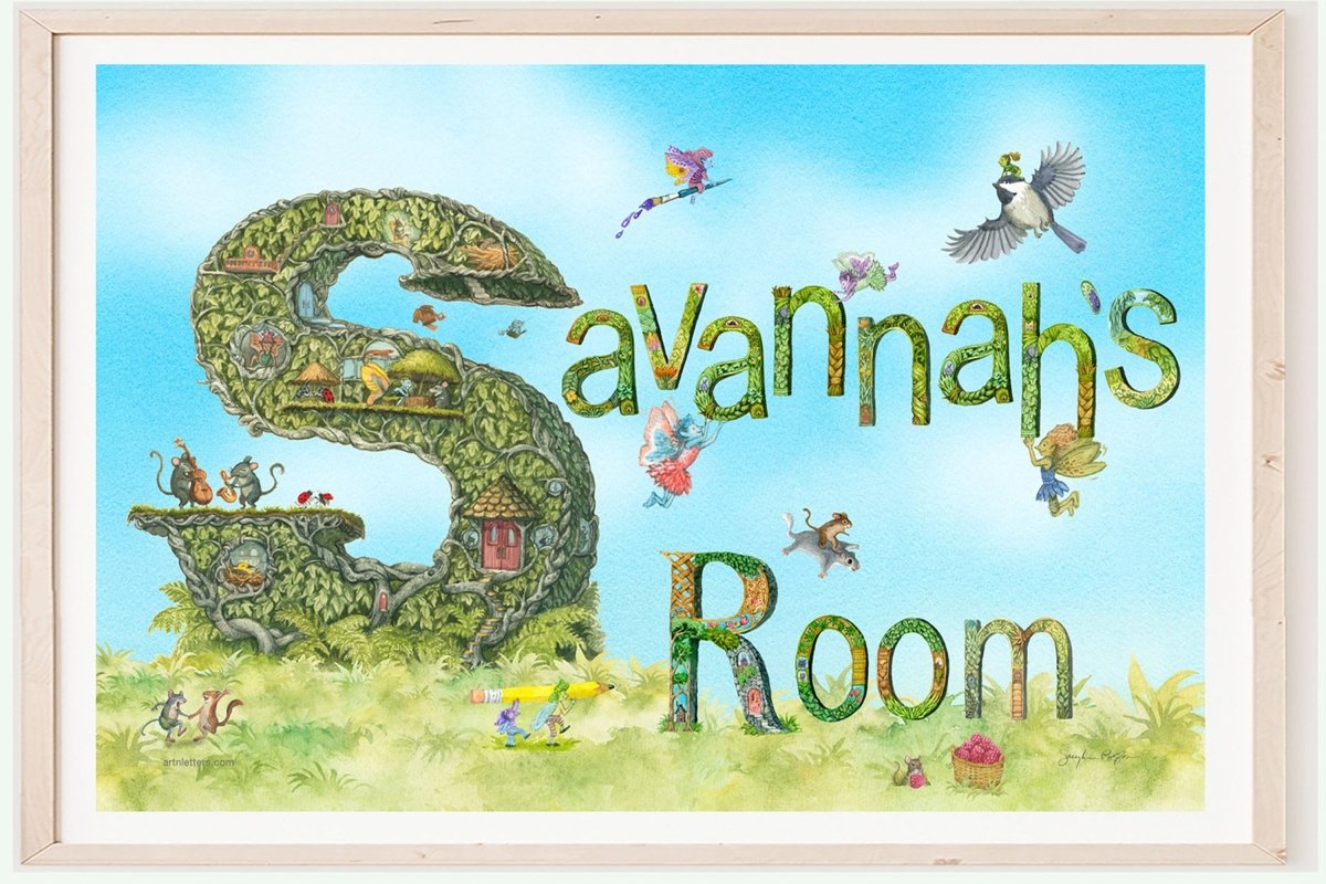 Child Name Print - with Room - Art'n Letters, Inc.