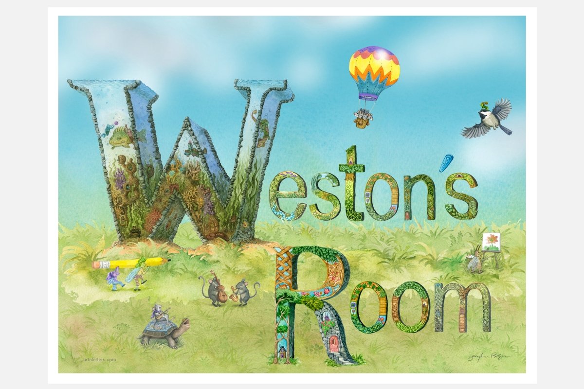 Child Name Print - with Room - Art'n Letters, Inc.